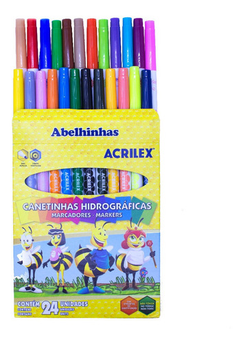 Marcadores Escolares Acrilex X 24 Colores