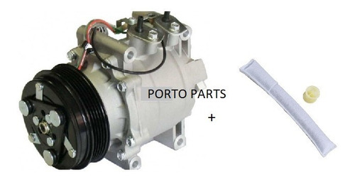 Imagem 2 de 5 de Compressor Ar Cond Honda Fit 03 04 05 06 2007 2008 + Filtro