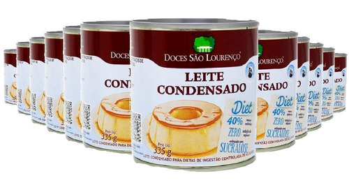 Kit 12 Leite Condensado Diet São Lourenço 335g