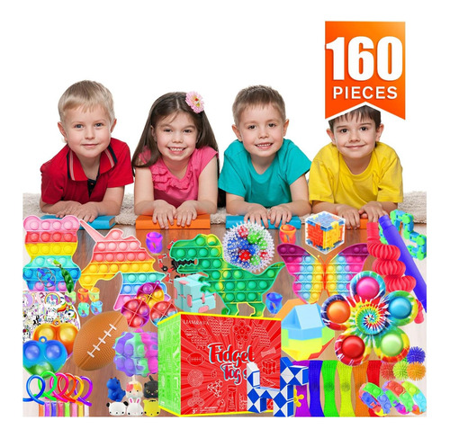 Juguete De Inquietud, 160 Paquetes De Juguetes Sensoriales
