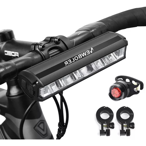 Luz De Bicicleta De 6000 Lúmenes Y 10000 Mah, 2 Soportes Con