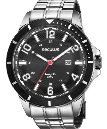 Relógio Masculino Seculus Prateado Long Life 28987g0svna1