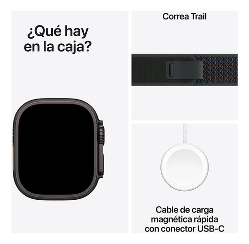 Apple Watch Ultra 2 Gps+cell 49mm De Titanio Negro-trail S/m Negro Correa Trail Negro Titanio