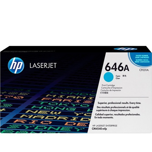 Toner Hp Cf031a (646a) L.j. Cm4540 Cyan