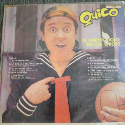 Lote El Chavo Del 8 (1978) 4 Vinilos Quico Chapulin Colorado Estándar