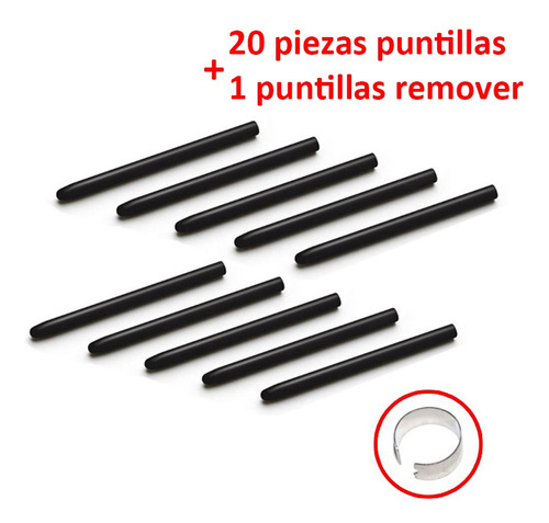 20 Pza Repuesto puntas pluma wacom Y 1 Nibs Remover