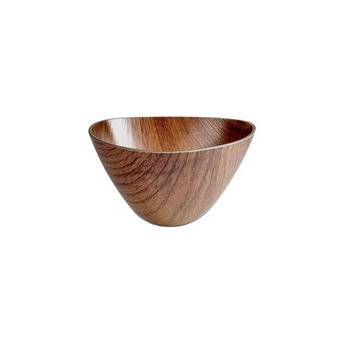 Bowl Compotera Picada Plástico Simil Madera Set X3 