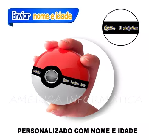 20 Pokemon com Pokebola (Pequeno - 1 a 2,7cm) Kit Festa Lembrancinha