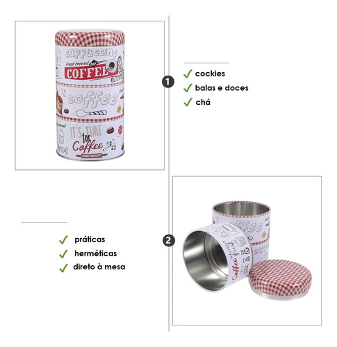 Le - Pote Porta-temperos 3 Em 1 Metal Branco 750ml 1 Unid.