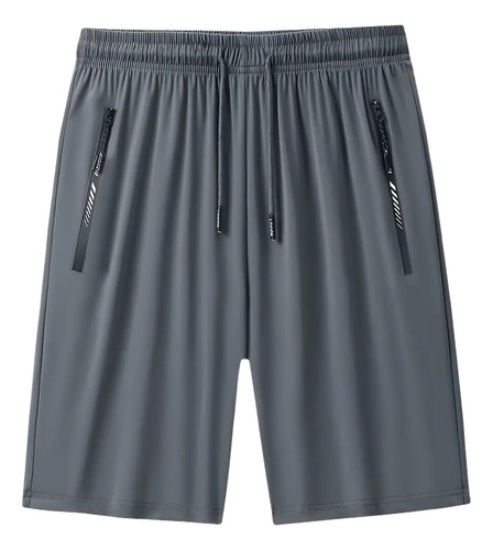 Short Masculino Bermuda Praia 2 Bolsos Zíper Secagem Rápida