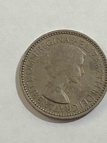 Moneda De Un Shilling De 1953 Del Reino Unido