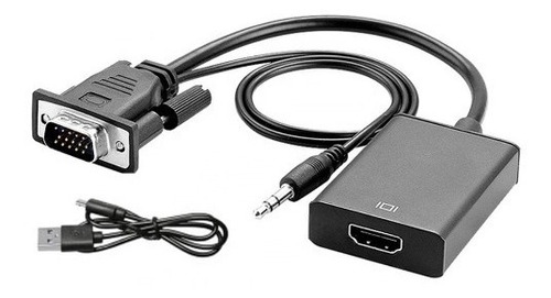 Convertidor Vga A Hdmi Video Monitor Laptop 1080p Hd Tienda