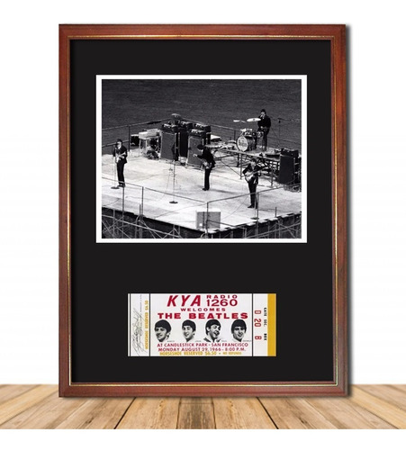 The Beatles  Foto Y Entrada Ultimo Concierto Usa 1966