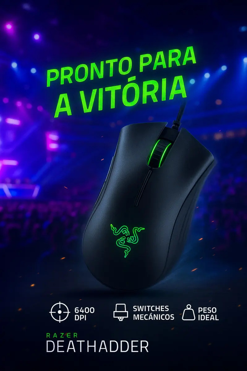 Mouse Gamer Razer Deathadder Essential Preto