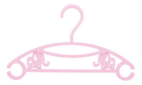 Imagem 2 de 3 de Cabide Infantil Elefantinho Rosa C/6 Unidades Clingo C0002
