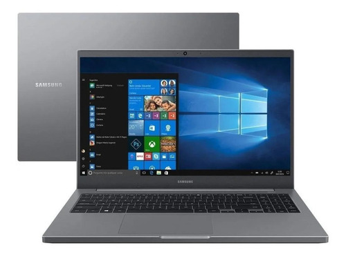 Imagem 7 de 7 de Notebook Samsung Book E40 cinza-chumbo 15.6", Intel Core i7 1165G7 8GB de RAM 256GB SSD, NVIDIA GeForce MX450 1920x1080px Windows 10 Home
