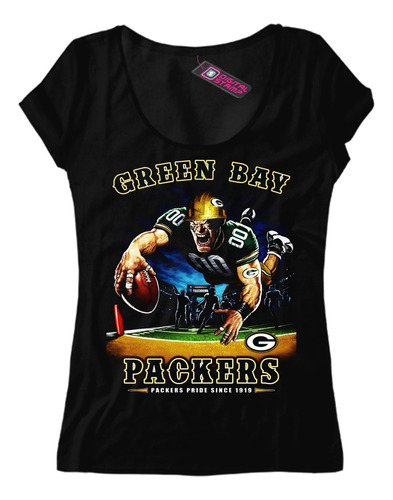 Remera Mujer Green Bay Packers Equipo Nfl 44 Dtg Premium