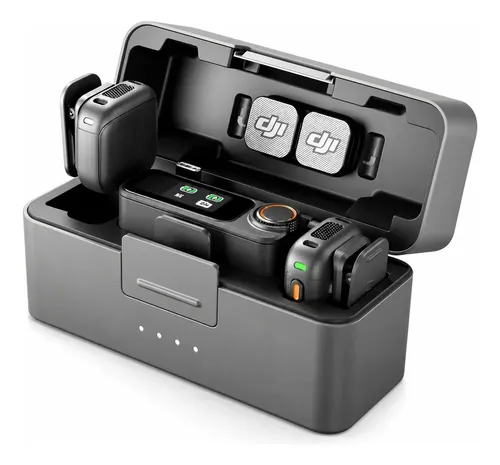 Dji Mic 3 2tx + 1rx Case Carregador Original Nf Microfone Preto