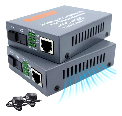 2pzs Convertidores Fibra Óptica Medios10/100 Ethernet 25km
