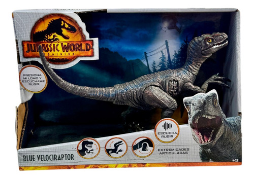 Muñeco Velociraptor Blue Jurassic Park Dinosaurio Con Sonido