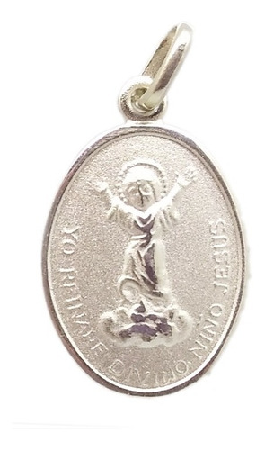 Medalla Divino Niño  -  Plata 925 -  Cadena + Grabado - 22mm