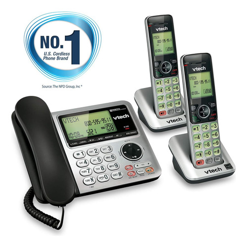 Vtech Csdect 6.0 Teléfono De Línea Fija De 2 Maneras