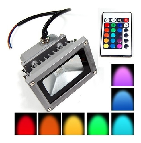 Pack X4 Foco Reflector Led Rgb 10w Control