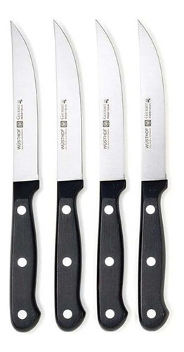 Juego 4 Cuchillos Para Carne Acero Inoxidable Wusthof Color Plateado