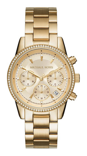 Reloj Michael Kors Ritz Para Mujer En Tono Dorado Mk6356