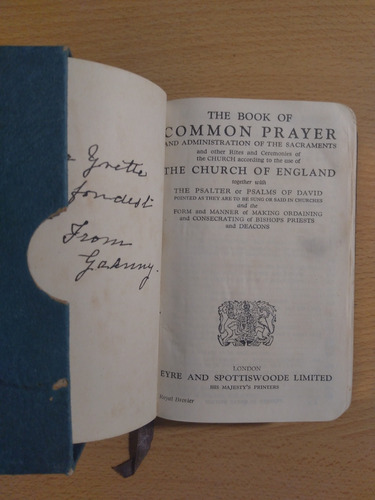 Libro Antiguo The Book Of The Common Prayer England 