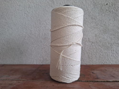 Hilo Algodon Para Tejer Hamaca Artesania Calibre 9 250gramos Narural