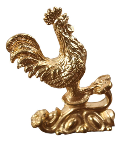 3 Estatuilla De Pollo, Escultura De Gallo, Adorno De Oro