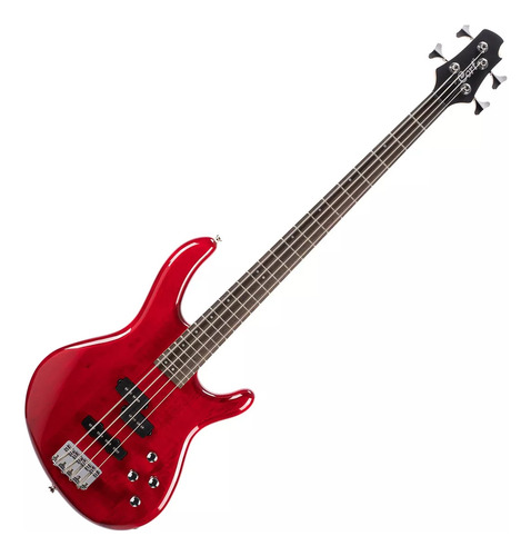 Contrabajo Action Bass de 4 cuerdas Cort Plus Active Red