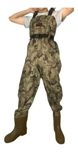 Wader Traje Completo Pesca Camuflaje Calidad 100 Caza Pesca