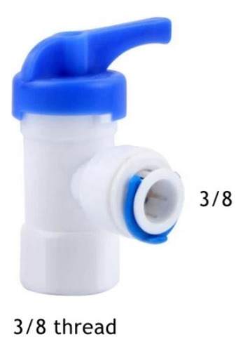 1 Valvula Tanque Filtro De Agua Osmosis 3/8 Hembra X 3/8 Qc