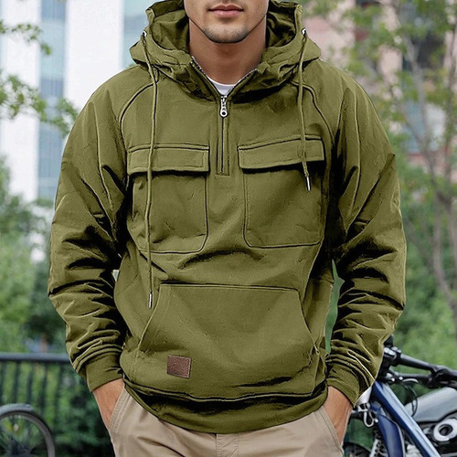 Sudadera Casual De Manga Larga Con Capucha Para Hombre