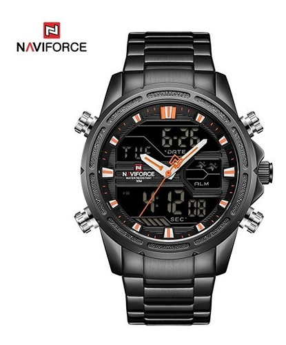 Reloj Naviforce Hombre Nf9138m Negro Naranja