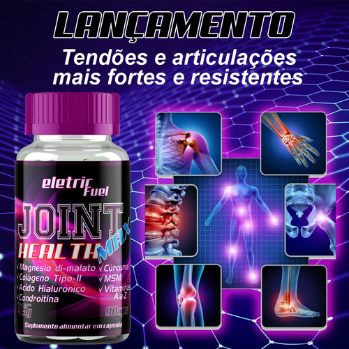 Suplemento Joint Health Max Eletric Fuel 90 Cápsulas Sabor Sem Sabor