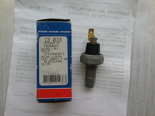 Valvula Interruptor Presion Aceite Hyundai Nissan 13 033