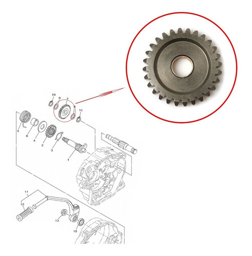 Engrane De Arranque Libre Yamaha Ybr125 Ybr 125 Xtz125