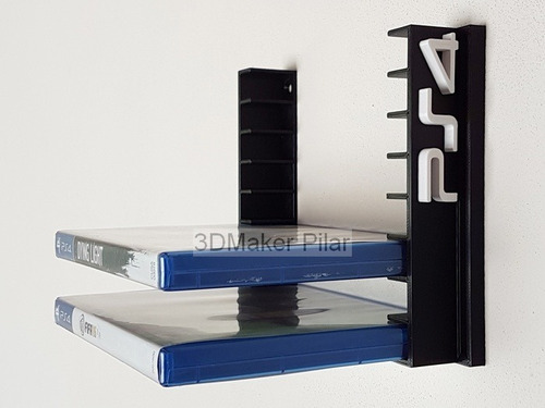 Soporte Organizador Pared 8 Cajas Juegos Ps4 Ps3 Xbox Dvd Bd