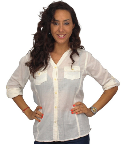 Camisa Mujer Broderie Algodon Importada