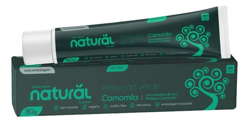 Creme Dental sem Flúor Camomila Orgânico Caixa 80g