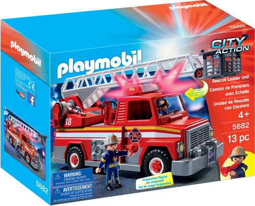 Equipo De Rescate Con Escalera Playmobil