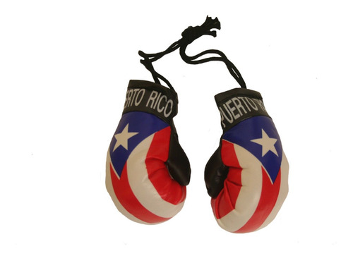 Puerto Rico País Bandera Mini Guantes De Boxeo Para Colgar.