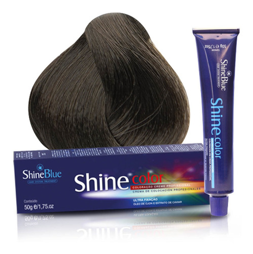 Coloração 7.1 Louro Médio Acinzentado Shine Blue 50g