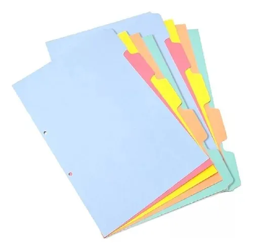 comprar Separador Cartulina A4 Oficio De Colores Juego X5 Posiciones