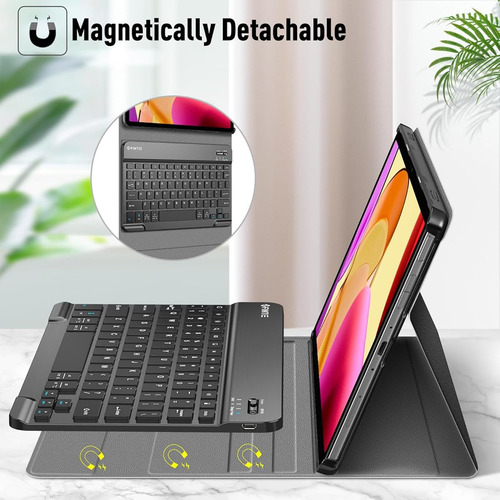 Funda Con Teclado Fintie Para Fire Max 11 Color Negro