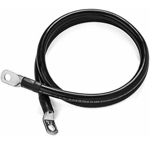 Cable De Bateria Negro De 2 Pies 4/0 Awg Por Energia Espar