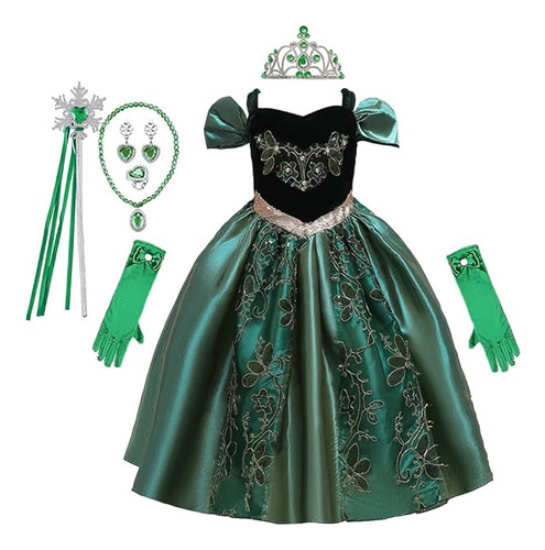 Disfraz Princesa Anna Para Niñas Vestido Reina Nieve Elsa Fr